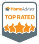 HomeAdvisor Top Rated badge with five stars